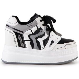 NEW ANTHONY WANG - QUINCE 02 Cyber Storm White Platform Sneakers